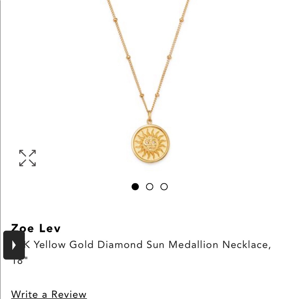 Necklace with sun medallion
